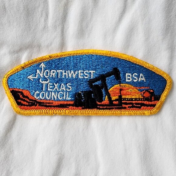 Northwest Texas Council Boy Scout of America BSA Vintage 1980s Embroidered Patch - Picture 1 of 4